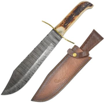 Old Ram Handmade Full Tang Damascus Bowie Knife DM-OR-80ST