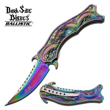 DARK SIDE DS-A019RB SPRING ASSISTED KNIFE 4.5" CLOSED