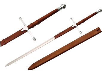 Medieval Warrior 52" William Wallace Sword with Leather Sheath