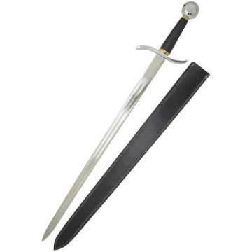 Medieval Warrior Handmade Fantasy Silver Knight Sword With Case Stainless Steel Blade 42 " Overall