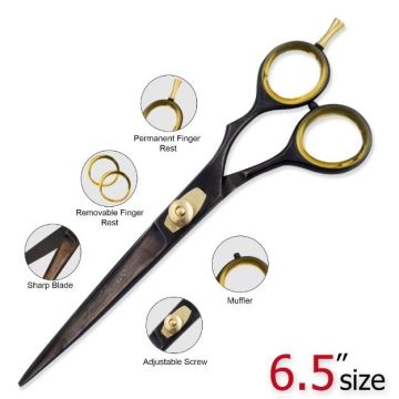 Laila's Professional Barber Scissor Black Finish