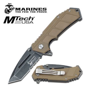 U S Marine Official Licensed Spring Assist Knife 4.75" Closed