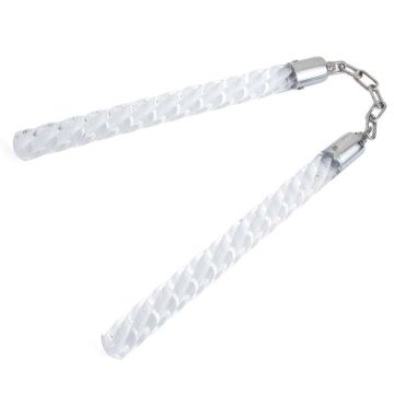 12" OVERALL CLEAR ACRYLIC TWISTED HANDLE