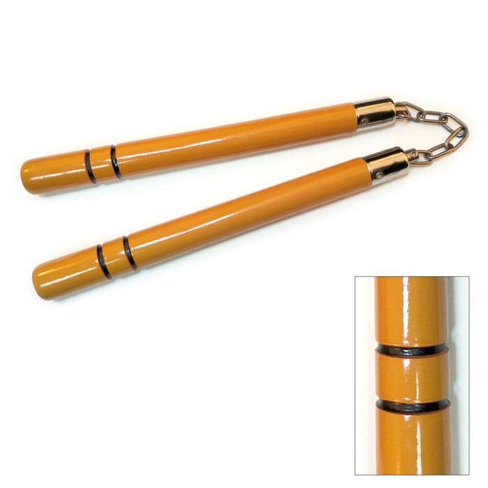 12.5" Yellow color Nunchakus