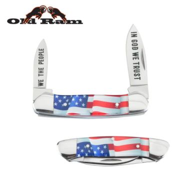 Old Ram 5373-3 Trapper 2 Blade Manual Folding Knife