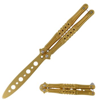 Snake Eye Tactical Gold Training Butterfly Knife