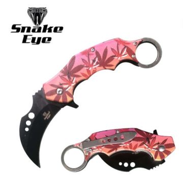 Snake Eye Tactical Karambit Spring Assist Knife 5" Closed