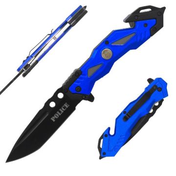 Snake Eye Tactical Rescue Style Assisted Pocket Knife SE-0406BL