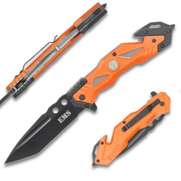 Snake Eye Tactical Rescue Style Assisted Pocket Knife SE-0406OG