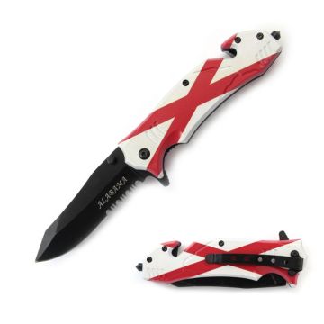 Snake Eye Tactical Spring Assist Knife 5" Closed Alabama