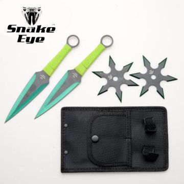 Snake Eye Tactical Throwing Knife & Star Set SE-0703GN-2SET