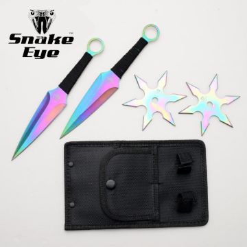 Snake Eye Tactical Throwing Knife & Star Set SE-0703RB-2SET