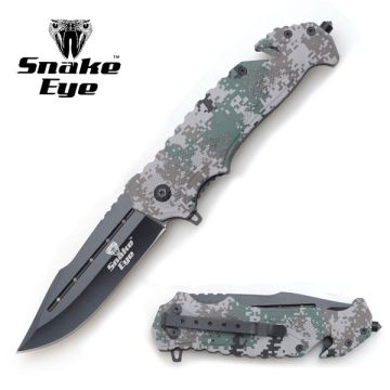 Snake Eye Tactical Spring Assist Rescue Style Knife SE-1031ARCM