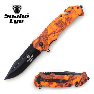 Snake Eye Tactical Spring Assist Rescue Style Knife SE-1031CM1