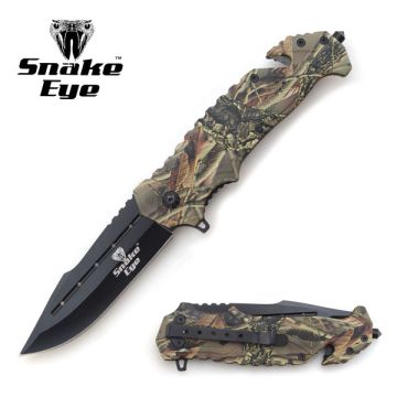 Snake Eye Tactical Spring Assist Rescue Style Knife SE-1031CM2