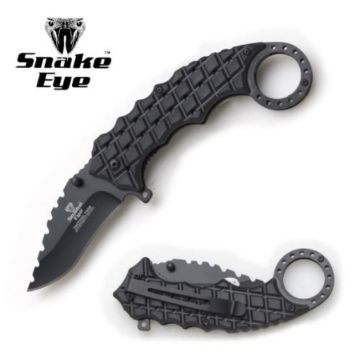 Snake Eye Tactical Karambit Style Spring Assist Knife SE-1128BK