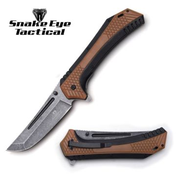 Snake Eye Tactical Giant Spring Assist Knife 7" Closed
