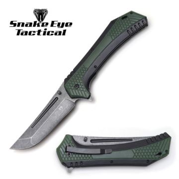 Snake Eye Tactical Giant Spring Assist Knife 7" Closed