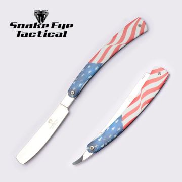 Snake Eye Tactical Straight Razor Manual Folding Knife SE-1362D1