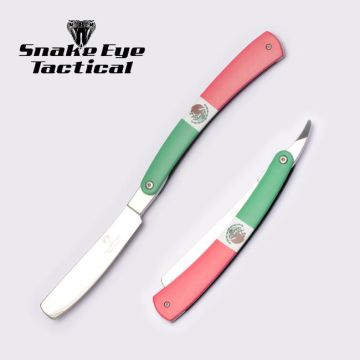 Snake Eye Tactical Straight Razor Manual Folding Knife SE-1362D2