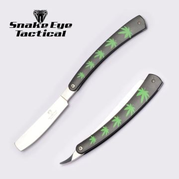 Snake Eye Tactical Straight Razor Manual Folding Knife SE-1362D3
