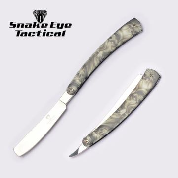 Snake Eye Tactical Straight Razor Manual Folding Knife SE-1362D5