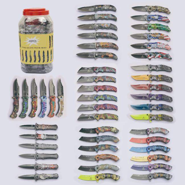 Snake Eye Tactical 48-piece Jar Pocket Knives SE-1367