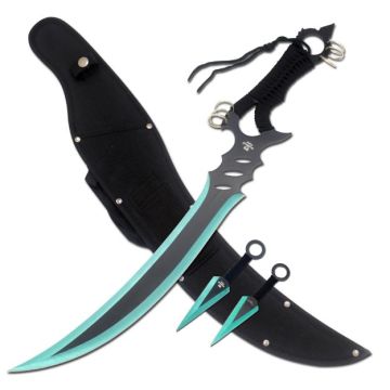Snake Eye Tactical Ninja-Sword Comes With Throwing Knife