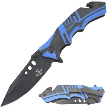 Snake Eye Tactical Rescue Style Spring Assist knife SE-1964BL