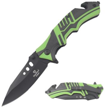 Snake Eye Tactical Rescue Style Spring Assist knife SE-1964GN