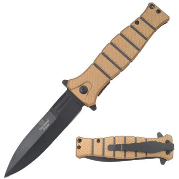 Snake Eye Tactical Spring Assist knife SE-1966TAN-BK