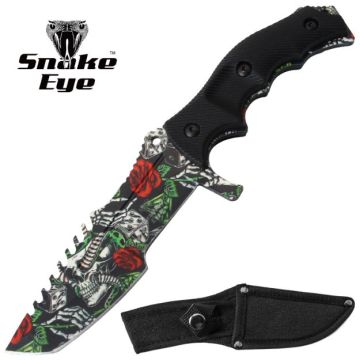 Snake Eye Tactical Heavy Duty Fix Blade Knife 8.5" Overall W/Case