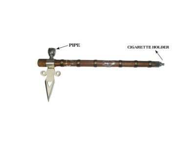 Snake Eye Native America Peace Pipe Tomahawk Axe 18"