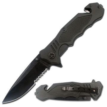 Quick Assist Knife " Rescue " All Black 4" Overall