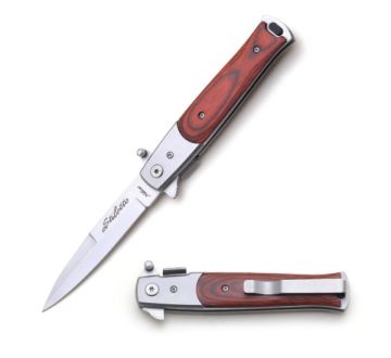 Assisted Opening Knife With Pakkawood Handle