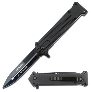 All Black Spring Assist Knife SE-457BK
