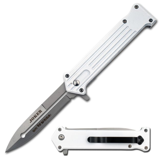 " Joker " White Spring Assist Knife SE-457WH