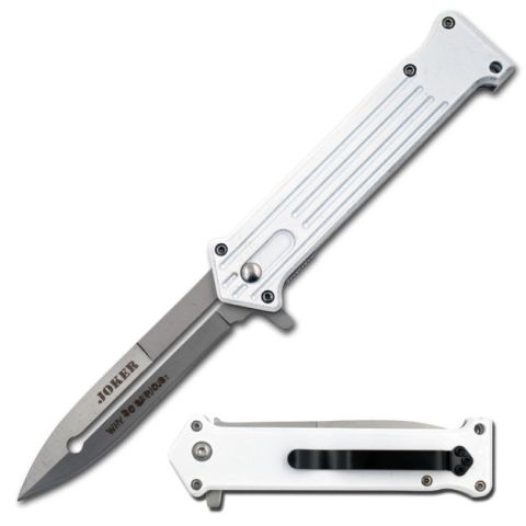 " Joker " White Spring Assist Knife SE-457WH