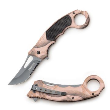 Karambit " Quick Action Assist Knife 5.25" Leaf Camo