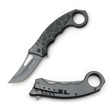 " Karambit " Quick Action Assist Knife 5.5" Overll All Black