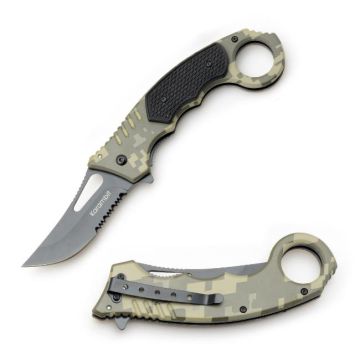 " Karambit " Quick Action Assist Knife 5.25" Digital Camo