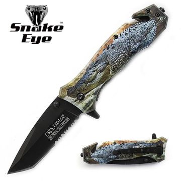 Snake Eye Tactical Rescue Style Spring Assist Folding Knife SE-5002CR