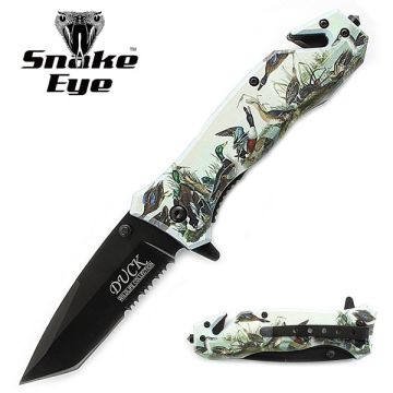 Snake Eye Tactical Rescue Style Spring Assist Folding Knife SE-5002DK