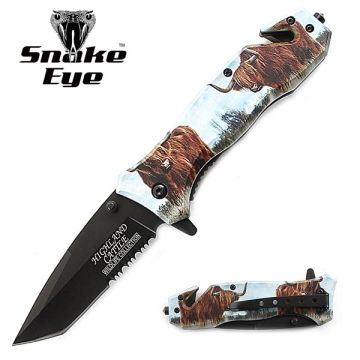 Snake Eye Tactical Rescue Style Spring Assist Folding Knife SE-5002HC