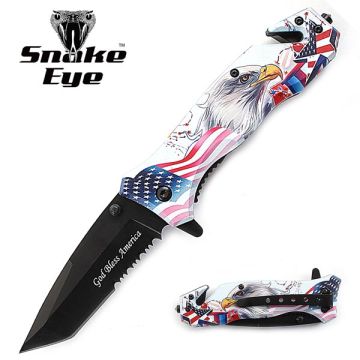 SNAKE EYE TACTICAL RECUSE STYLE SPRING ASSIST KNIFE 4.5 CLOSED