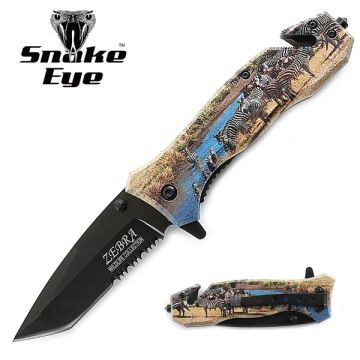 Snake Eye Tactical Rescue Style Spring Assist Folding Knife SE-5002ZR