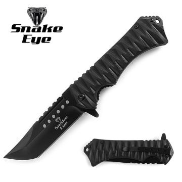 Snake Eye Tactical Spring Assist Knife 5" Closed 2 tone Blade