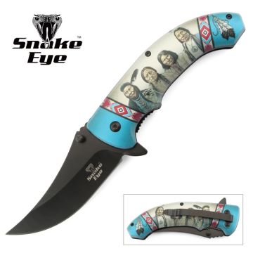Snake Eye Tactical Spring Assist Knife 4.75" Closed
