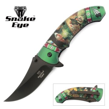 Snake Eye Tactical Spring Assist Knife 4.75" Closed