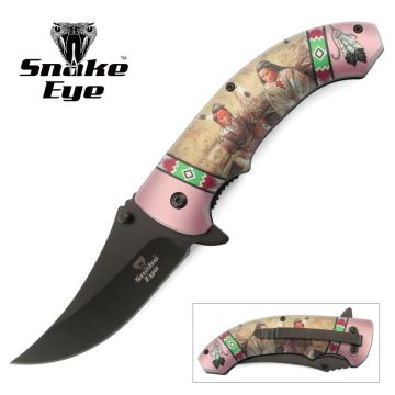 Snake Eye Tactical Spring Assist Knife 4.75" Closed